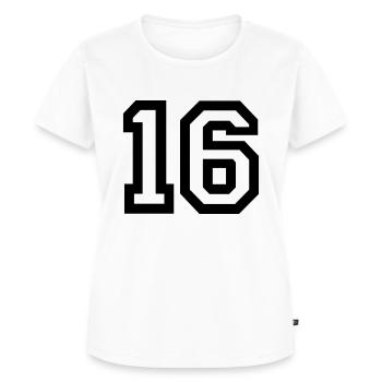 16 Collegestyle - Frauen Premium Bio T-Shirt - Weiß - Vorne - AI Model Female 172 dark (172cm)