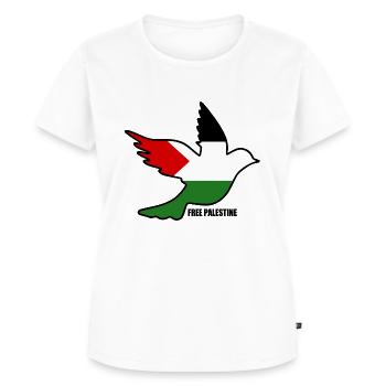 Free palestine - Women's Premium Organic T-shirt - white - Front - AI Model Female 172 dark (172cm)