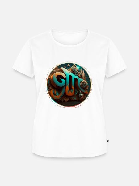 "Sci-fi" Graffiti Theme 3 - Frauen Premium Bio T-Shirt - Weiß