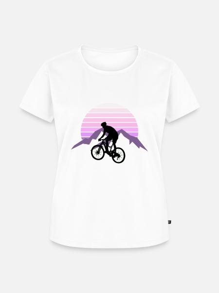 Biking Sunset - Frauen Premium Bio T-Shirt - Weiß