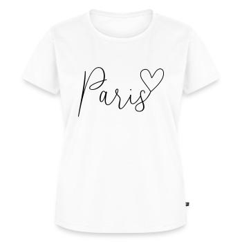 Paris Coeur Inscription - T-shirt Premium bio Femme - blanc - Devant - AI Model Female 172 dark (172cm)