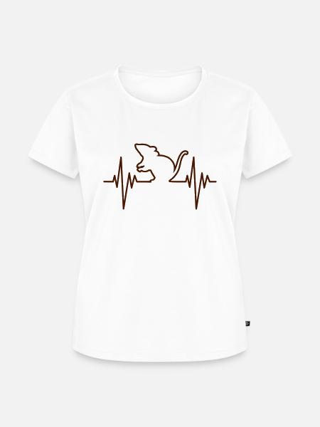 Mouse Pulse - Frauen Premium Bio T-Shirt - Weiß