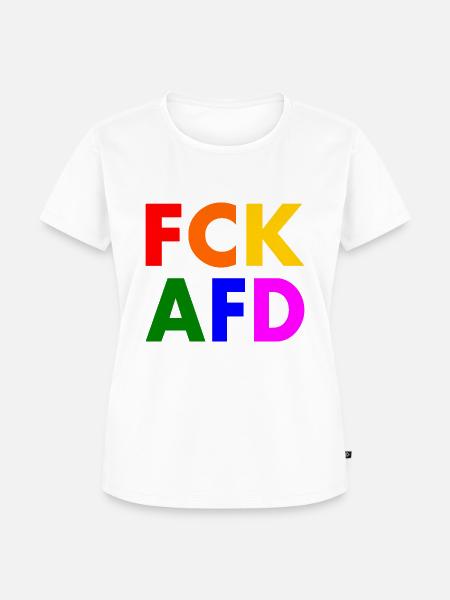Fck afd - Frauen Premium Bio T-Shirt - Weiß