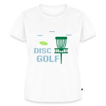 Disc Golf Discgolf Frisbee Geschenk Gift - Frauen Premium Bio T-Shirt - Weiß - Vorne - AI Model Female 172 dark (172cm)