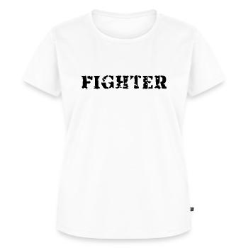 Fighter - Frauen Premium Bio T-Shirt - Weiß - Vorne - AI Model Female 172 dark (172cm)