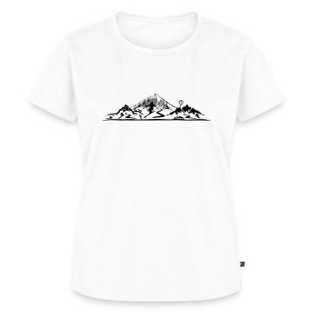 SKI BERGE GONDEL Skyline Silhouette - Frauen Premium Bio T-Shirt - Weiß - Vorne - AI Model Female 172 dark (172cm)