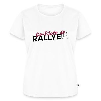 Copilote de Rallye - T-shirt Premium bio Femme - blanc - Devant - AI Model Female 172 dark (172cm)