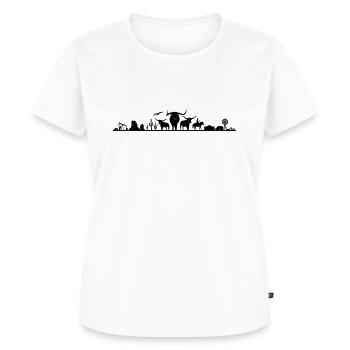 Cowboy Steppe Ranch Texas USA Skyline - Women's Premium Organic T-shirt - white - Front - AI Model Female 172 dark (172cm)