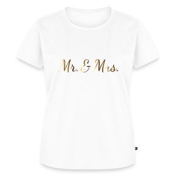 M. et Mme. - T-shirt Premium bio Femme - blanc - Devant - AI Model Female 172 dark (172cm)