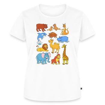 Animaux sauvages - T-shirt Premium bio Femme - blanc - Devant - AI Model Female 172 dark (172cm)