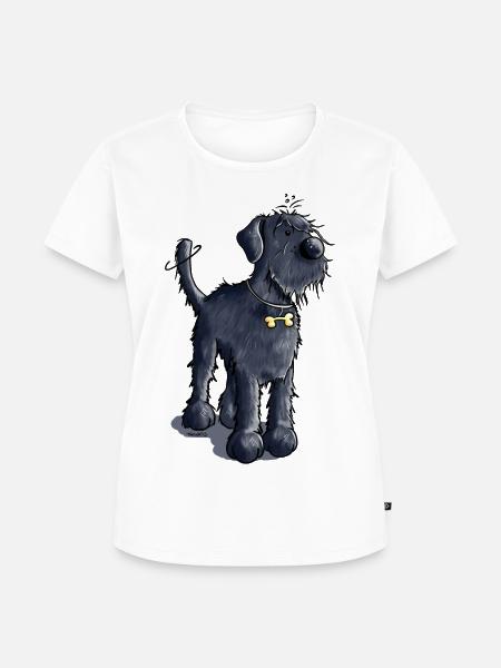 Niedlicher Schnauzer - Frauen Premium Bio T-Shirt - Weiß