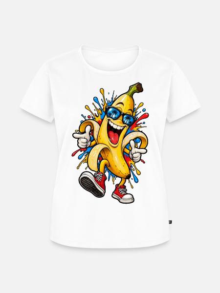 Coole Banane - Frauen Premium Bio T-Shirt - Weiß