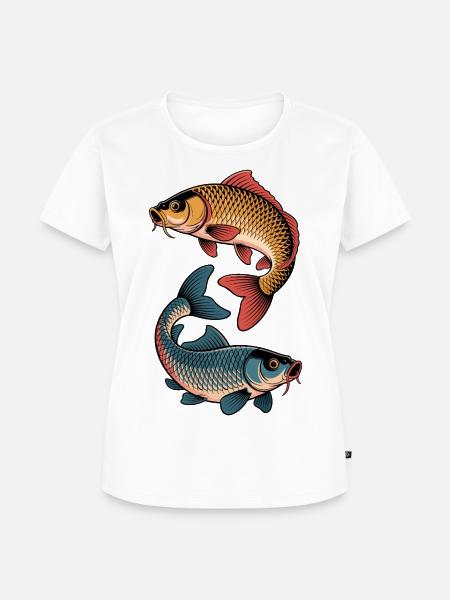 Karpfen Angeln - Frauen Premium Bio T-Shirt - Weiß