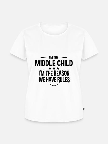 Middle Child Gift - Frauen Premium Bio T-Shirt - Weiß
