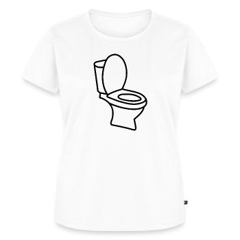 Toilettes toilettes toilettes - T-shirt Premium bio Femme - blanc - Devant - AI Model Female 172 dark (172cm)