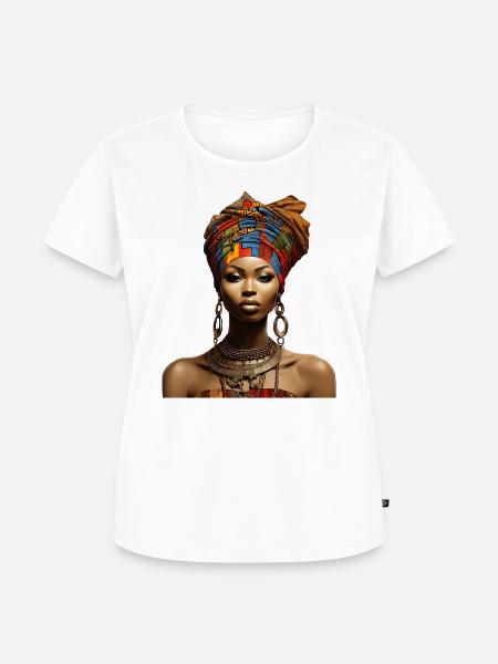 Afro-kulturelle Brillanz - Frauen Premium Bio T-Shirt - Weiß