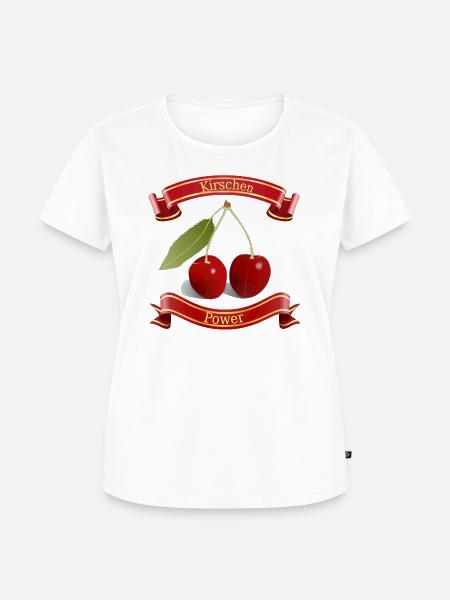 Kirsche - Frauen Premium Bio T-Shirt - Weiß