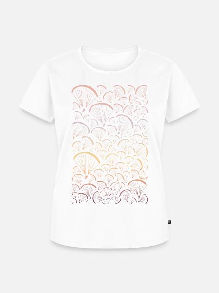 Paragliders Verlauf sunset - Frauen Premium Bio T-Shirt - Weiß