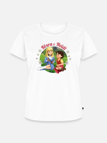 Heidi Klara & Heidi Freundschaft - Frauen Premium Bio T-Shirt - Weiß