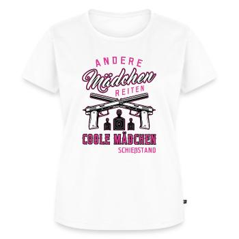 Schützenfest Schießen Schießsport Sportschütze - Frauen Premium Bio T-Shirt - Weiß - Vorne - AI Model Female 172 dark (172cm)