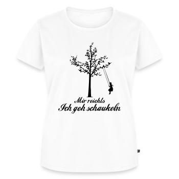 Mir reichts ich geh schaukeln (Mädchen) - Frauen Premium Bio T-Shirt - Weiß - Vorne - AI Model Female 172 dark (172cm)