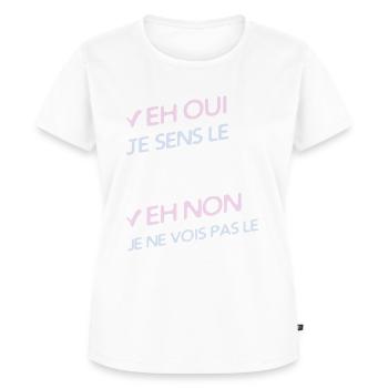 Je sens le cheval - T-shirt Premium bio Femme - blanc - Devant - AI Model Female 172 dark (172cm)