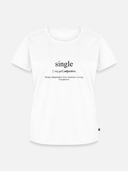 Single Definition Dictionary - Frauen Premium Bio T-Shirt - Weiß