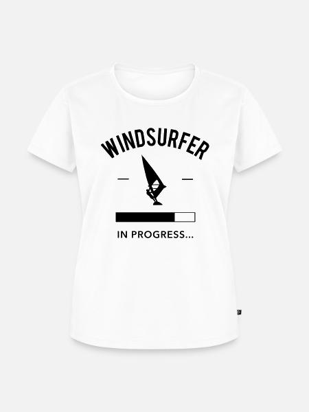 Windsurfer in Progress - Frauen Premium Bio T-Shirt - Weiß