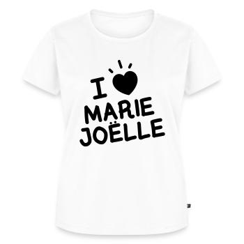I Love Marie Joelle - T-shirt Premium bio Femme - blanc - Devant - AI Model Female 172 dark (172cm)