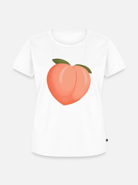 Pfirsich/Fischerei - Frauen Premium Bio T-Shirt - Weiß