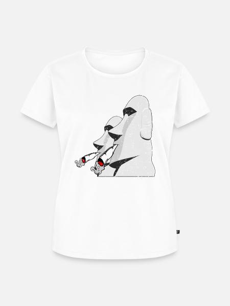 stoned Osterinsel - Frauen Premium Bio T-Shirt - Weiß