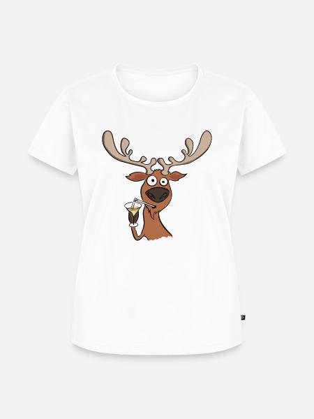 Weihnachtsrentier - Frauen Premium Bio T-Shirt - Weiß