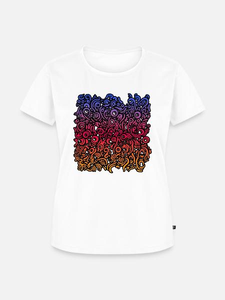 Seltsames organisches Muster - Frauen Premium Bio T-Shirt - Weiß