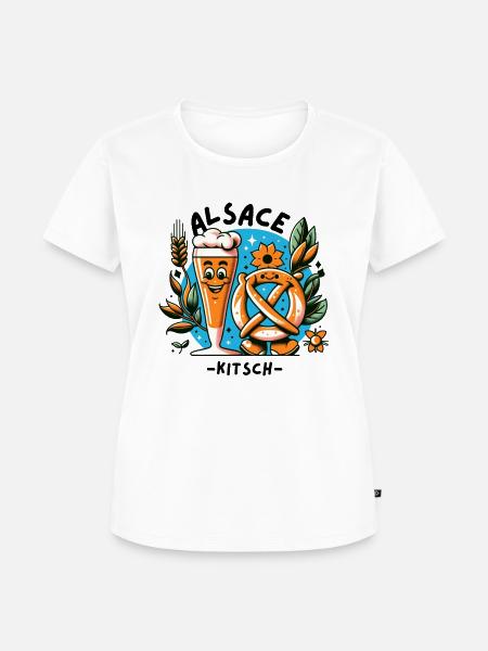 Elsässer Kitsch - Frauen Premium Bio T-Shirt - Weiß