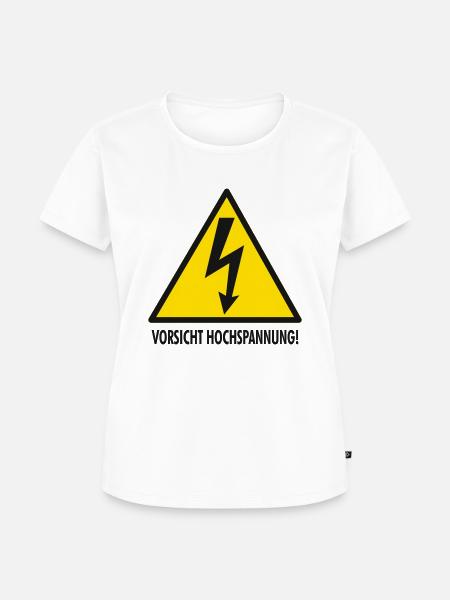 Hochspannung - Frauen Premium Bio T-Shirt - Weiß