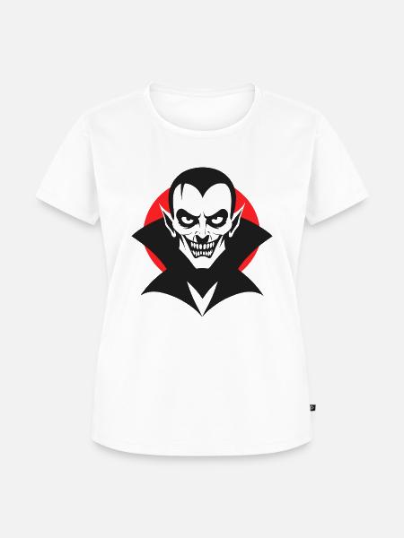 Cooles Vampir Design - Frauen Premium Bio T-Shirt - Weiß