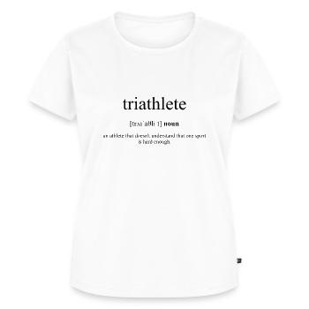 Triathlete (Triathlet*in) | Definition - Frauen Premium Bio T-Shirt - Weiß - Vorne - AI Model Female 172 dark (172cm)