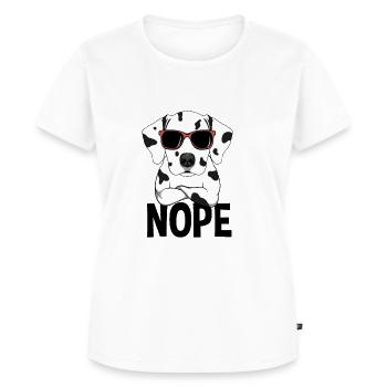 Nope Dalmatien Chien Nope - T-shirt Premium bio Femme - blanc - Devant - AI Model Female 172 dark (172cm)