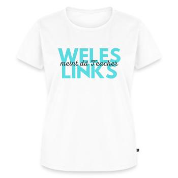 weles links 2 - Frauen Premium Bio T-Shirt - Weiß - Vorne - AI Model Female 172 dark (172cm)