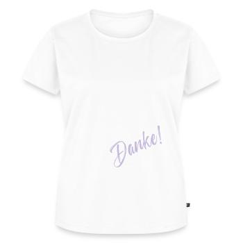 Draufsetzen besser machen sonst klappe halten weiß - Frauen Premium Bio T-Shirt - Weiß - Vorne - AI Model Female 172 dark (172cm)