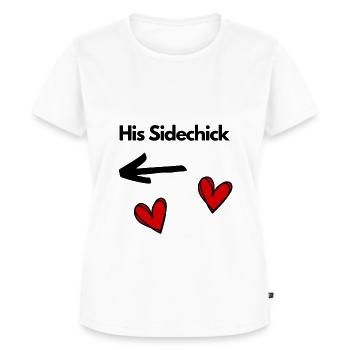 His Sidechick Print for Her - Frauen Premium Bio T-Shirt - Weiß - Vorne - AI Model Female 172 dark (172cm)
