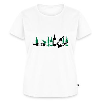 cadavre entasse bouteille biere verre - T-shirt Premium bio Femme - blanc - Devant - AI Model Female 172 dark (172cm)