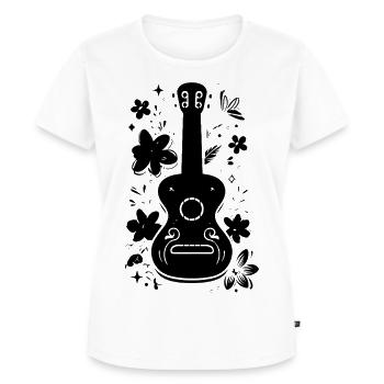 Ukulele Skizze - Frauen Premium Bio T-Shirt - Weiß - Vorne - AI Model Female 172 dark (172cm)