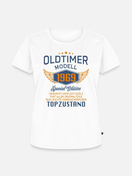 Oldtimer Modell 1969 - Frauen Premium Bio T-Shirt - Weiß