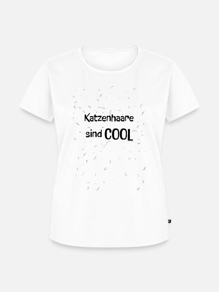 Katzenhaare sind COOL - Frauen Premium Bio T-Shirt - Weiß