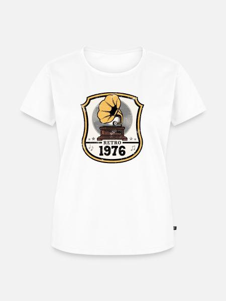 Retro 1976 - Frauen Premium Bio T-Shirt - Weiß