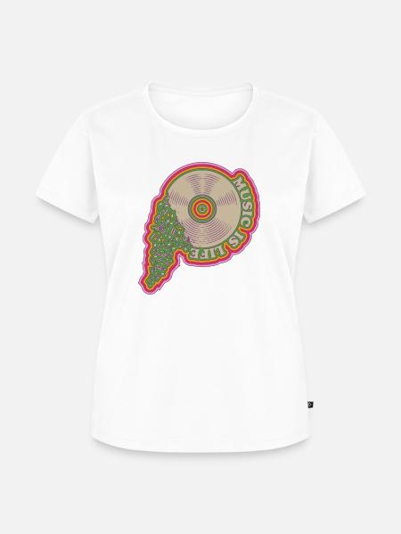 Music is life - Frauen Premium Bio T-Shirt - Weiß