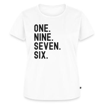 1976 Vintage - Frauen Premium Bio T-Shirt - Weiß - Vorne - AI Model Female 172 dark (172cm)