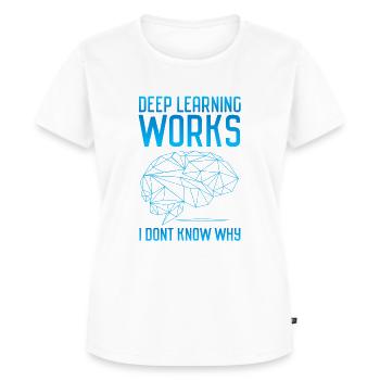 Deep Learning künstliche Intelligenz Wissenschaft - Frauen Premium Bio T-Shirt - Weiß - Vorne - AI Model Female 172 dark (172cm)