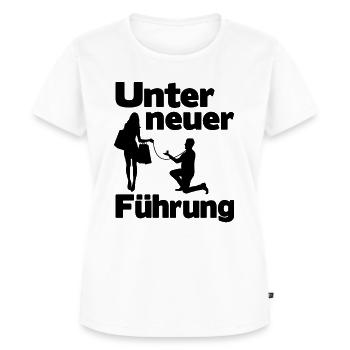 Junggesellenabschied Lustig Unter neuer Führung - Frauen Premium Bio T-Shirt - Weiß - Vorne - AI Model Female 172 dark (172cm)